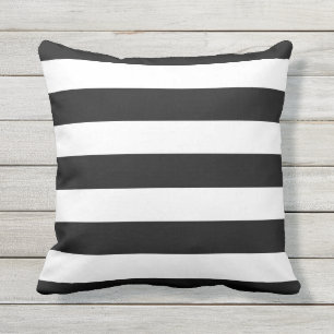 Coussin Grandes touches modernes en noir et blanc