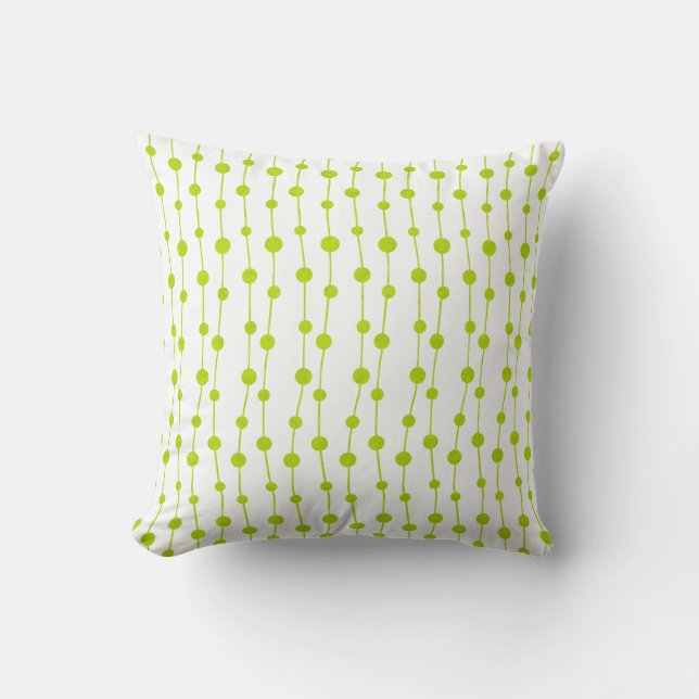 Coussin Grandes vertes et Motif Pois (Recto)
