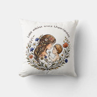 Coussin Grandir avec amour - Maman et bébé 