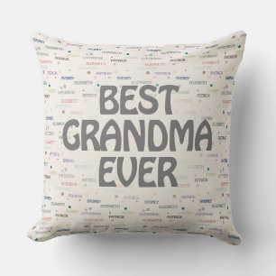 Coussin Grandma Cadeaux Grandchildren 3-4 Noms