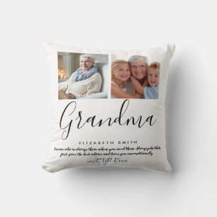Coussin Grandma Citation de script élégant et moderne