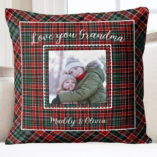 Coussin Grandma Famille Photo Russe Plaid