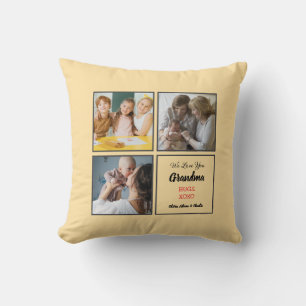 Coussin Grandma moderne 3 Photo Collage Cadeau personnalis