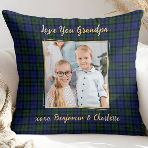 Coussin Grandpa Cadeau photo personnalisée Vacances Plaid