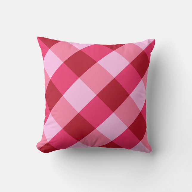Coussin Grands contrôle de Buffalo, rose de fraise et (Recto)