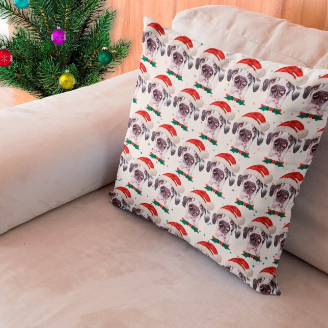 Coussin Grands Danois Race de Chien Étoiles de Noël (Créateur téléchargé)