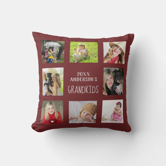 Coussin GRANDS-PARENTS Photo Collage Petits-enfants CITER  (Recto)