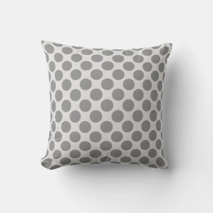 Coussin Grands points rétro - tons gris / gris