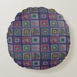 Coussin - Granny Carré Crochet Motif