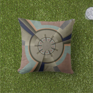 Coussin Graphique d'art fractal de l'harmonie des couleurs