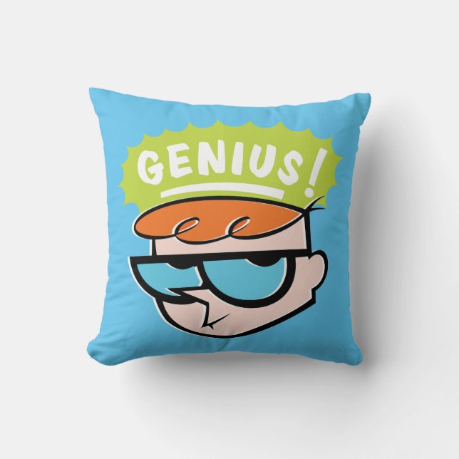 Coussin Graphique de légende Dexter "Genius" (Recto)