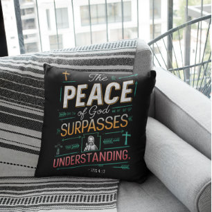 Coussin Graphique de paix divine Tee