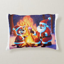 Coussin graphique du Père Noël