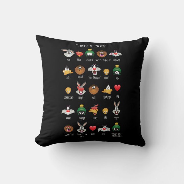 Coussin Graphique Emoji LOONEY TUNES™ (Recto)