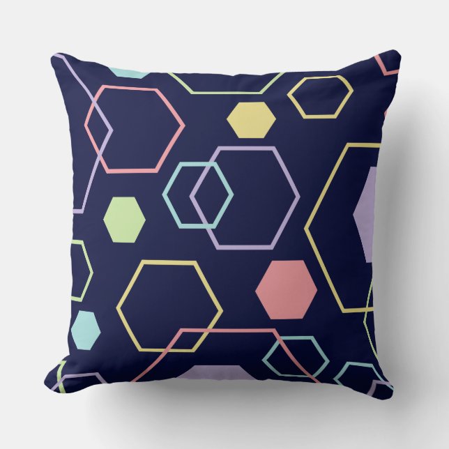 Coussin Graphique Motif de géométrie de diamant (Recto)