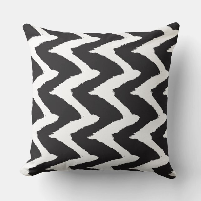 Coussin Graphique noir blanc (Recto)