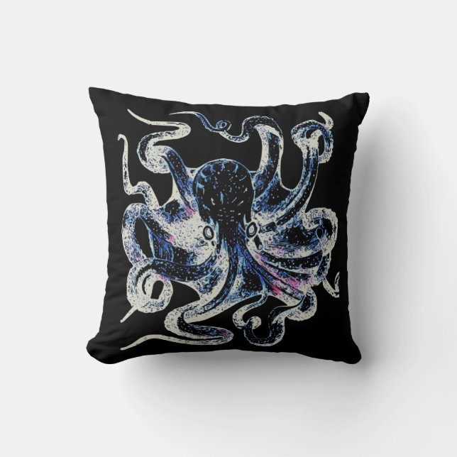 Coussin Graphique octopique (Recto)