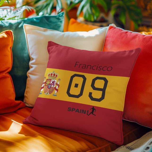 Coussin Graphique personnalisé d'athlète de l'équipe natio (Créateur téléchargé)
