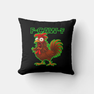 Coussin Graphique Rétro Classique de Poulet F-Caw-F