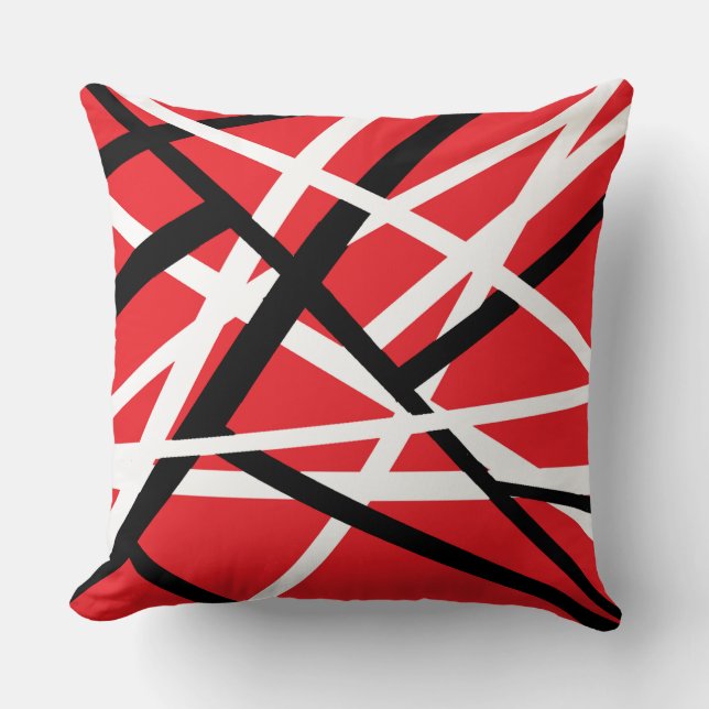 Coussin Graphique rouge, noir et blanc (Recto)