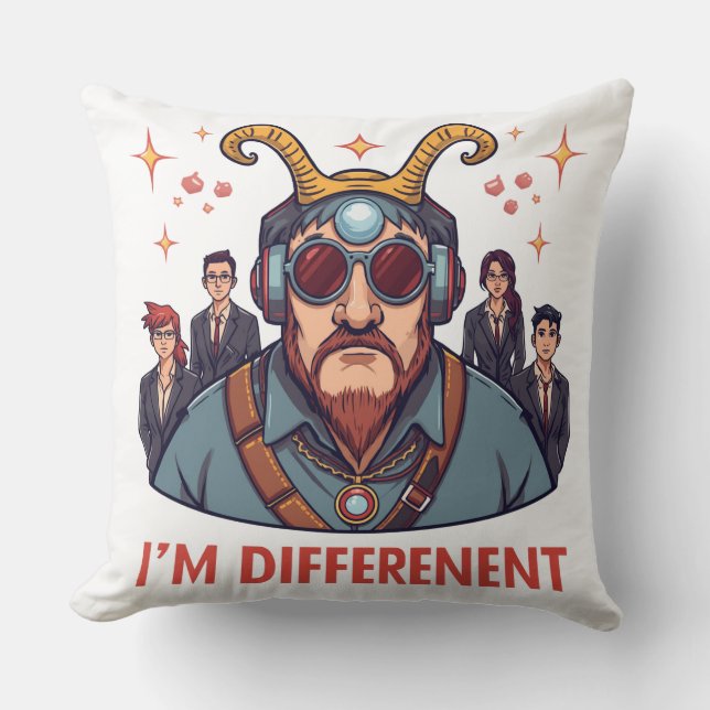 Coussin Graphique Zodiaque SciFi Aquarius Je Suis Différen (Recto)