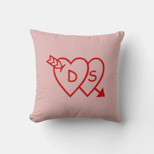 Coussin - Graphiques de coeur de Valentine