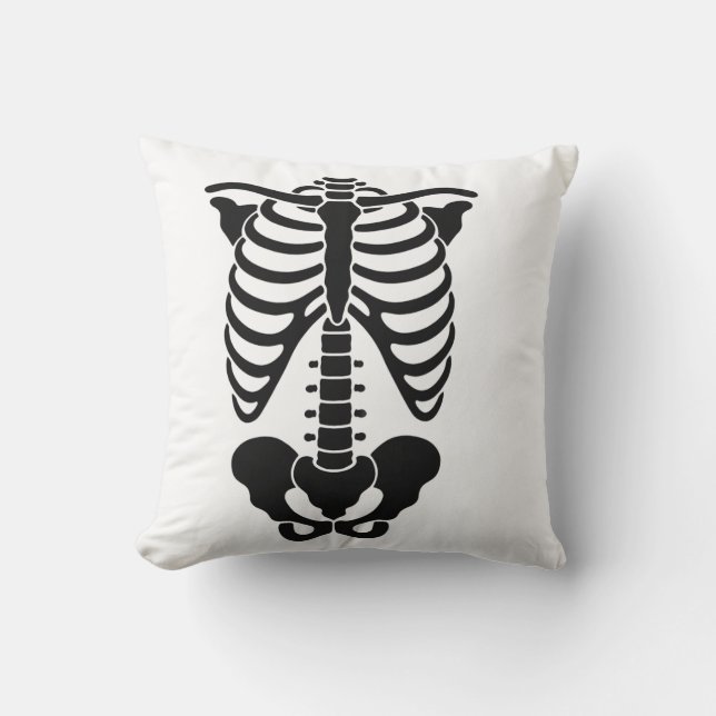 Coussin Graphisme de cage thoracique de squelette anatomiq (Recto)