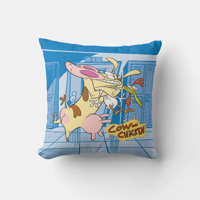 Coussin Graphisme de la vache et du poulet (Recto)