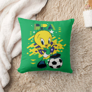 Coussin Graphisme de l'équipe de football du Brésil TWEETY