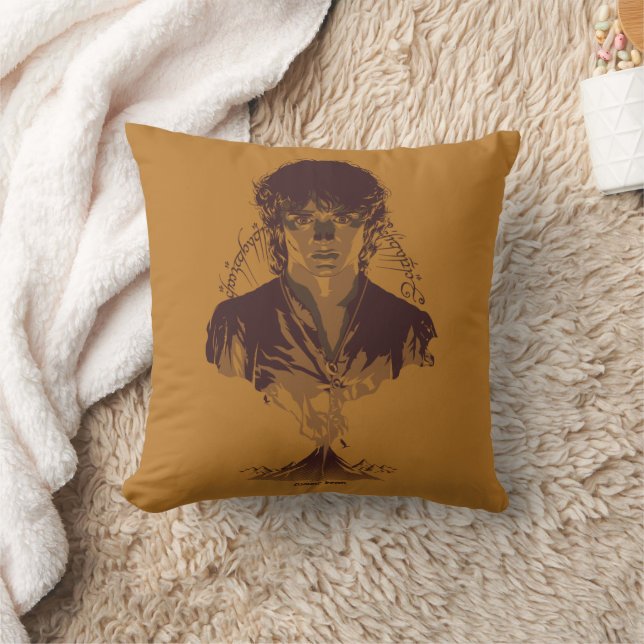 Coussin Graphisme de l'inscription Tengwar de FRODO™ MOUNT (Couverture)