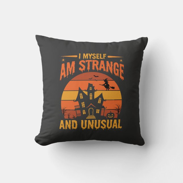 Coussin Graphisme de maison hantée étrange et inhabituel d (Recto)