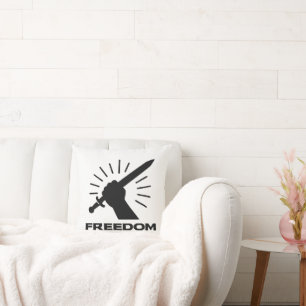 Coussin graphisme d'épée de liberté