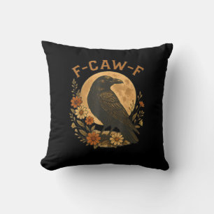 Coussin Graphisme d'humour adulte oiseau gothique drôle co