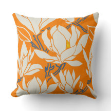 graphisme Magnolia en motif orange