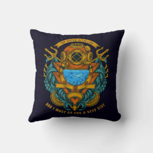 Coussin Graphisme personnalisé de plongée en haute mer et