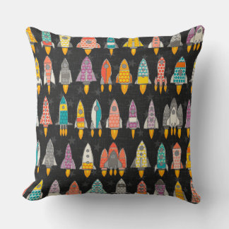 Coussin graphite de roquettes rétro