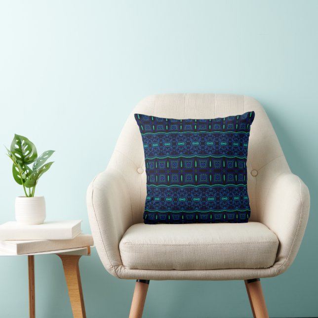 Coussin Gras et bleu (Chaise)