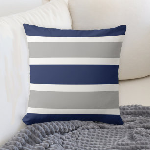 Coussin Gras Marine Bleu et Gris Gris Design