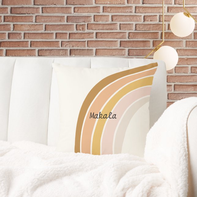Coussin Gras Moderne Arc-en-ciel Élégant Stylé Mignon (Créateur téléchargé)