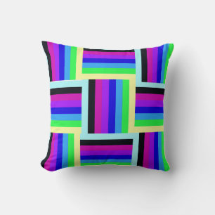 Coussin Gras Rainbow Stripes 16 x 16