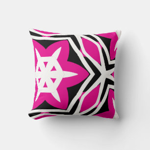 Coussin Gras simple Moderne noir rose