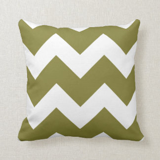 Coussin Gras vert et blanc d'olive