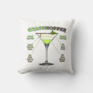 Coussin GRASSHOPPER Cocktail Recette Art