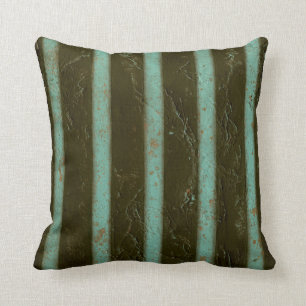 Coussin Grate d'air turquoise contemporaine