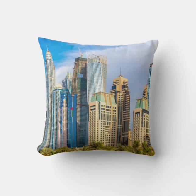 Coussin gratte-ciel moderne de Dubaï Corniche (Recto)