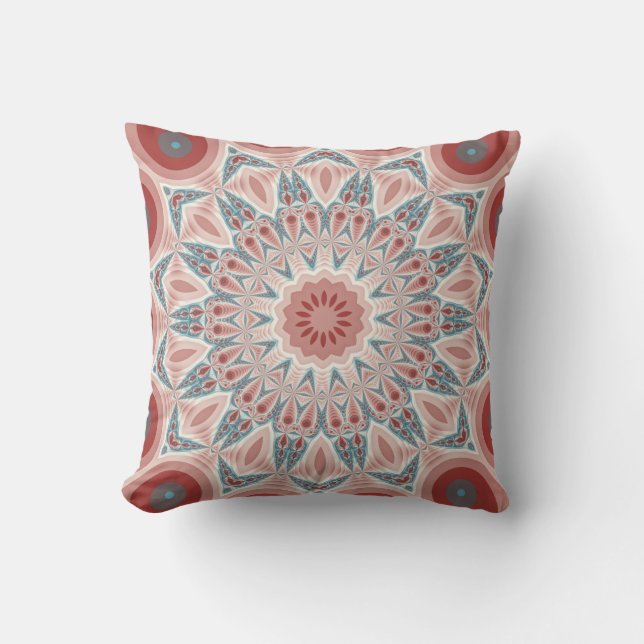 Coussin Grattez moderne Kaleidoscope Mandala art fractal (Recto)