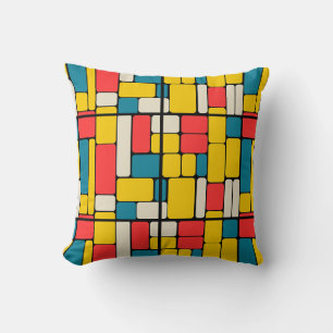 Coussin Grave 80s géométrique moderne brillant