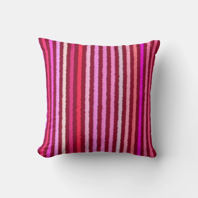Coussin Gravures - Bourgogne, Violet, Rose (Recto)
