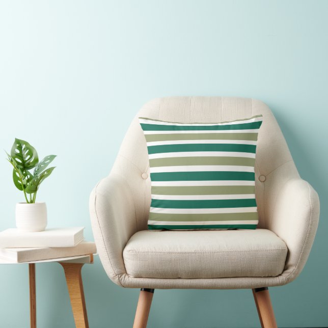 Coussin Gray Green Stripes (Chaise)