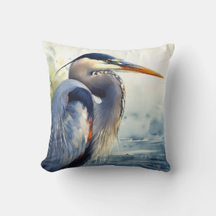 Coussin Great Blue Heron Faune Mer Terres Humides Oiseaux 